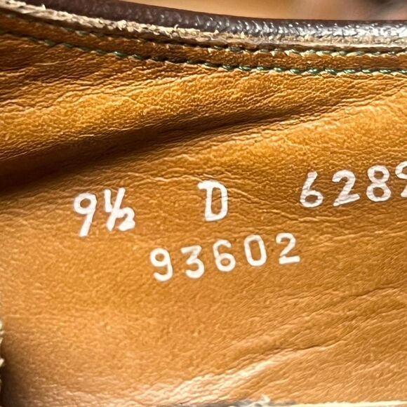 Florsheim 93602 Longwing V Cleat Oxfords Shoes Mens Size 9.5 Brown Grain Leather - Picture 8 of 12